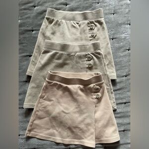 3 Cat & Jack Beige Button-Accent Skirt